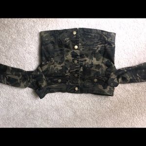 Military crop top